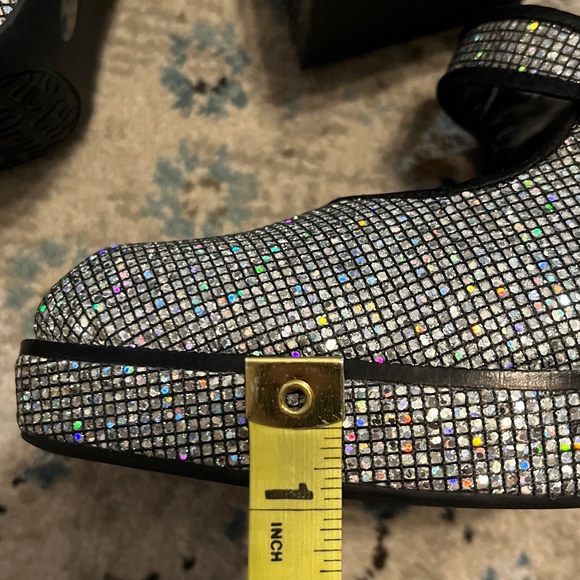 Gianni Bini Silver Disco Mary Jane Block Heels 🪩 - Picture 11 of 17